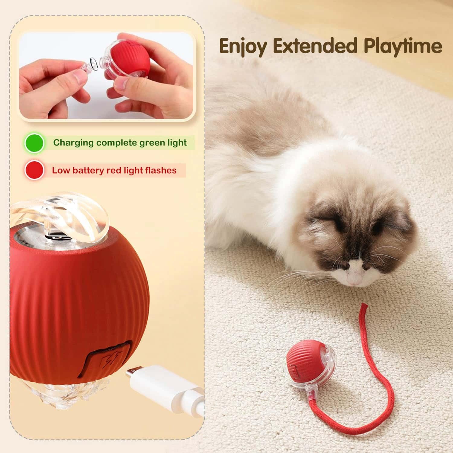 SmartPaws™ Interactive Rolling Cat Ball