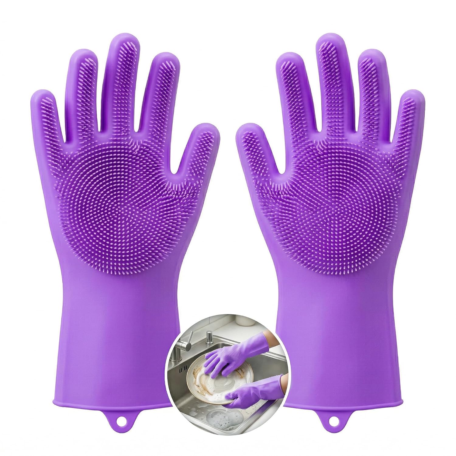 Silicone Scrub Cleaning Gloves