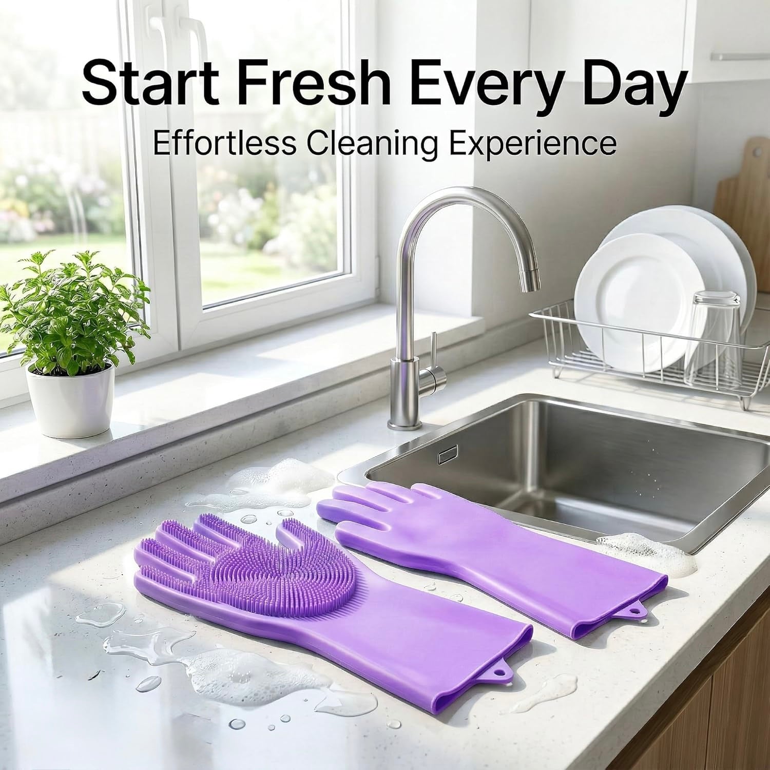Silicone Scrub Cleaning Gloves