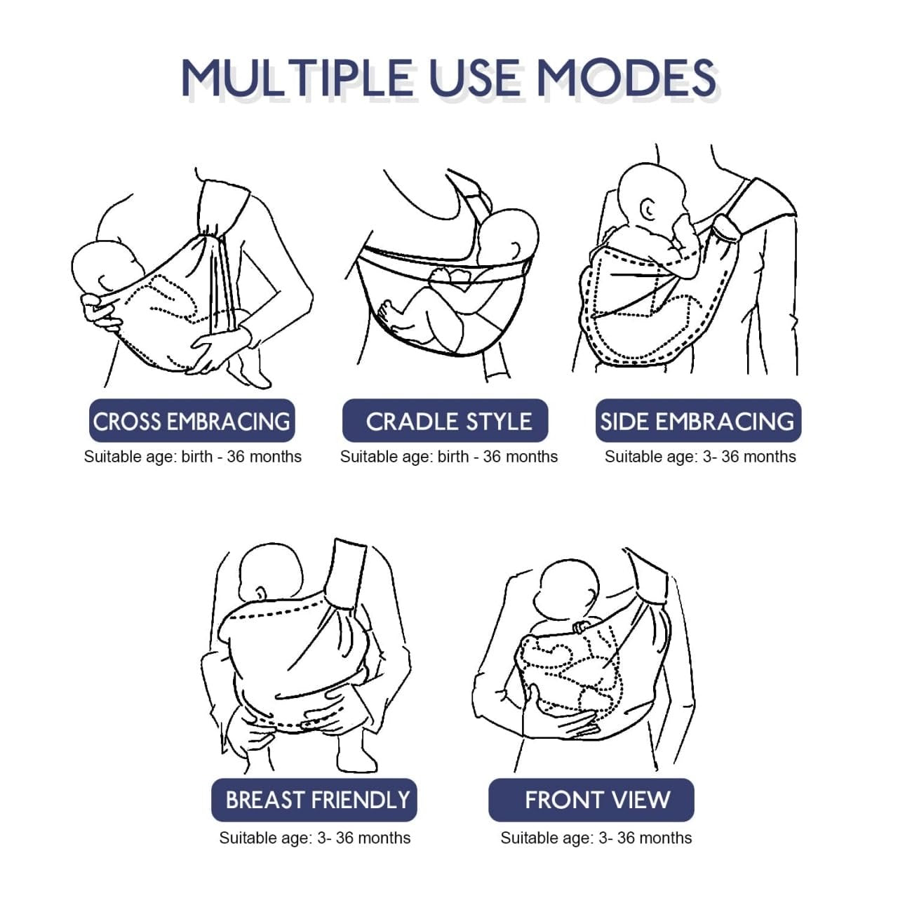 SnugNest™ Ergonomic Baby Sling Carrier