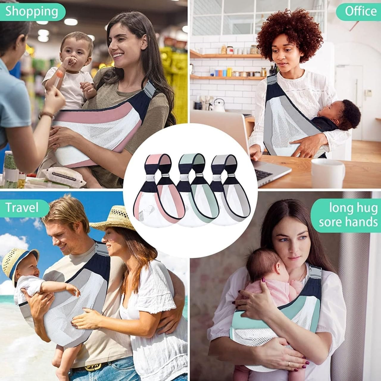 SnugNest™ Ergonomic Baby Sling Carrier