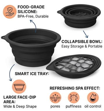 ❄️ GlowDip™ Silicone Facial Ice Bowl