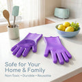 Silicone Scrub Cleaning Gloves
